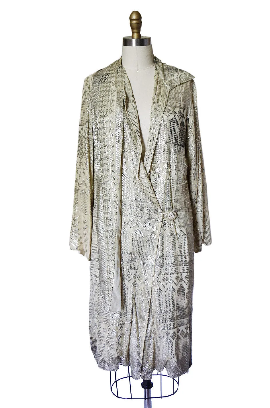 1920s Rare Handmade Assuit & Net Flapper Coat