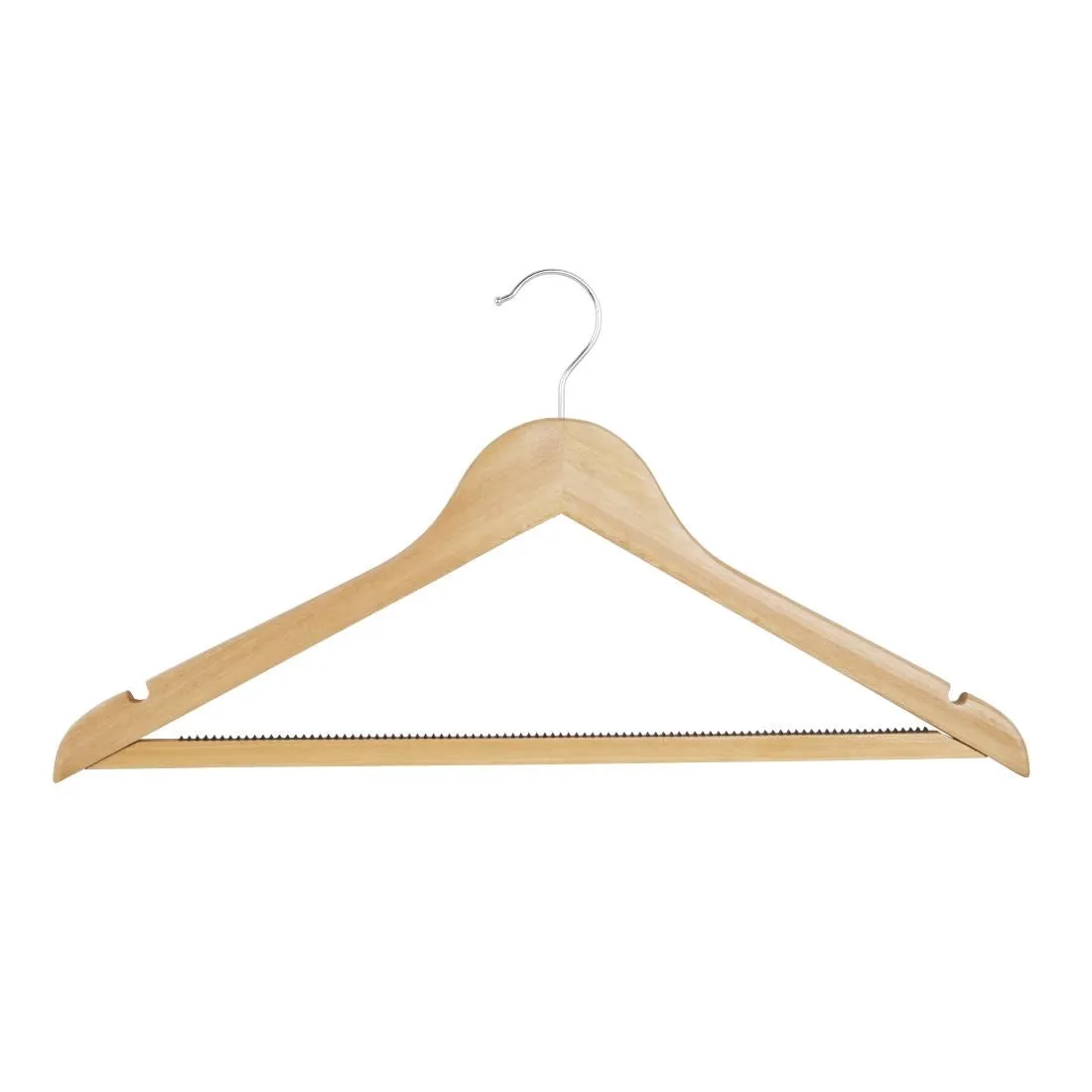 Bolero Natural Wooden Hangers (Pack of 10) - FU399