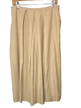 Bright Spring Beige Silk Palazzo Pants