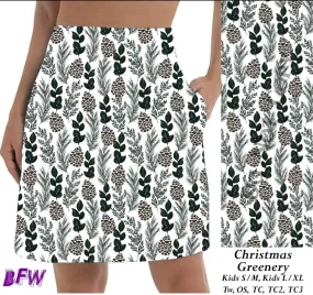 Christmas Greenery Skort with pockets