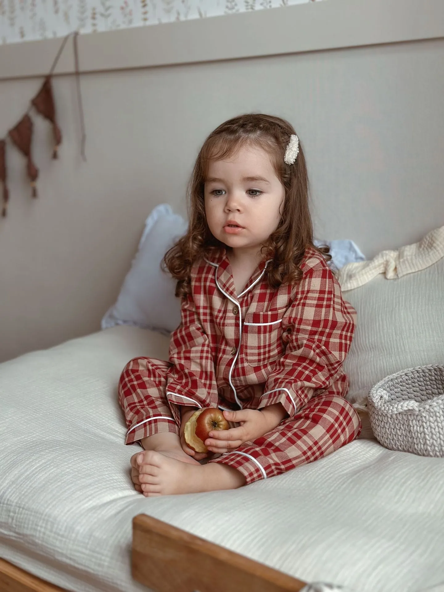 Classic Plaid Cotton Pajama Set - Red & Blue Two-Piece Sleepwear