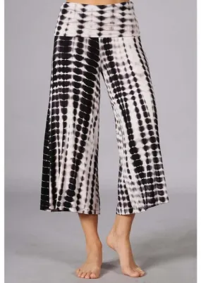 Cozy & Unique Black & White Gaucho Pants Made in USA - Plus Size