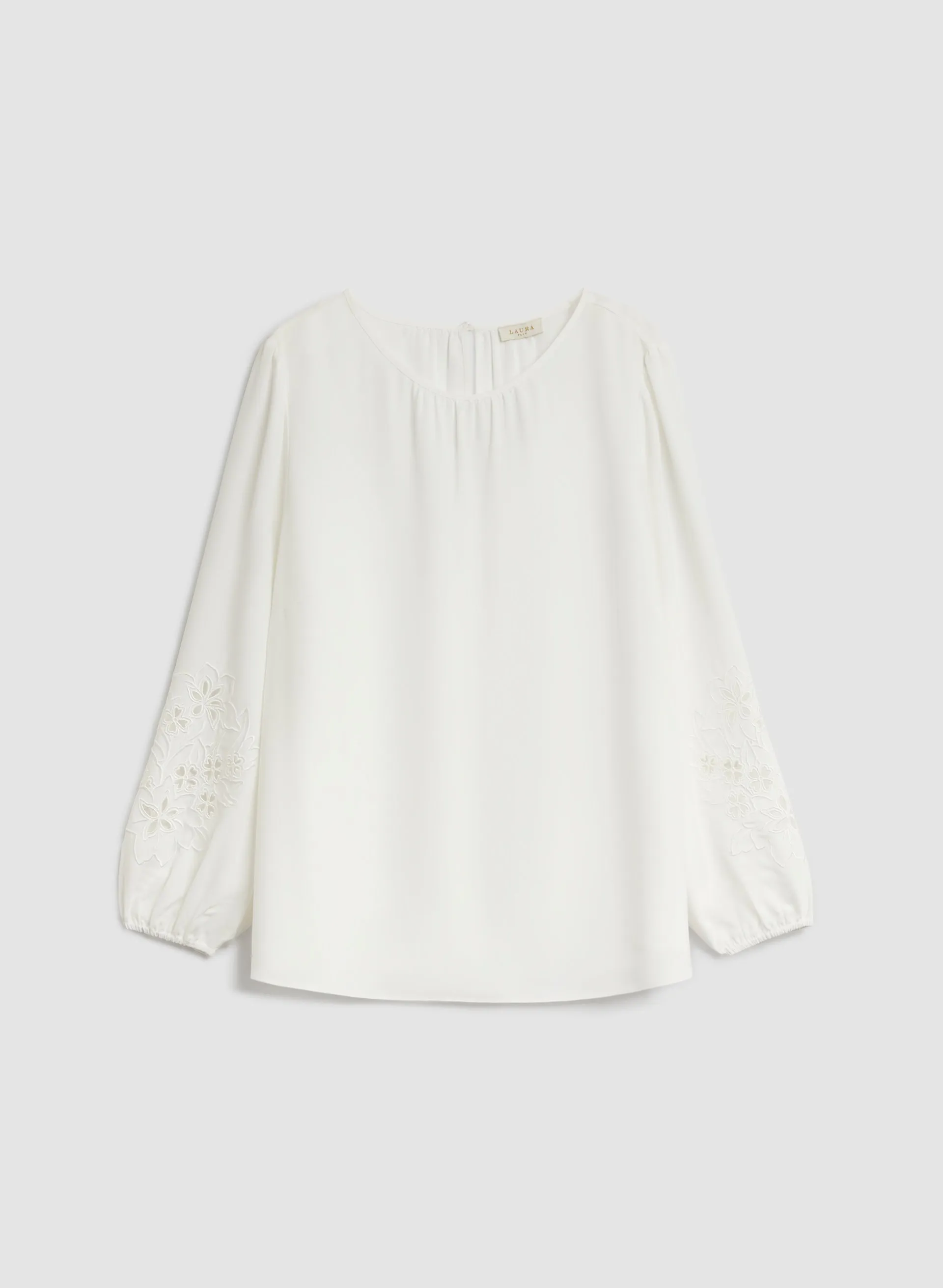 Cutout Detail Popover Blouse