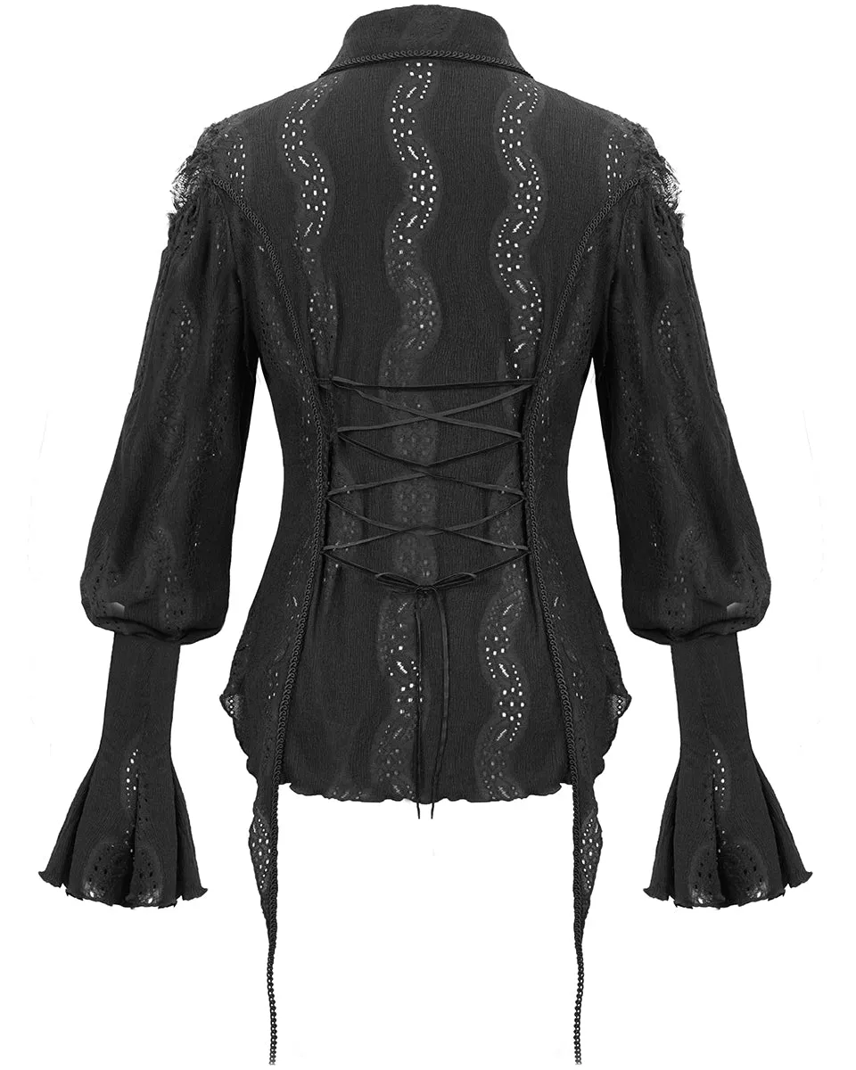 Eva Lady Genevieve's Yearning Womens Gothic Blouse Top