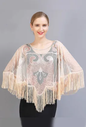 Fancy Flapper Beige Shawl Cape