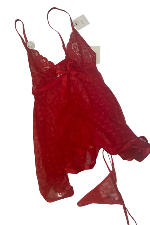 Flirty Heart Lace Babydoll