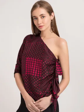 Fuchsia One Shoulder Top