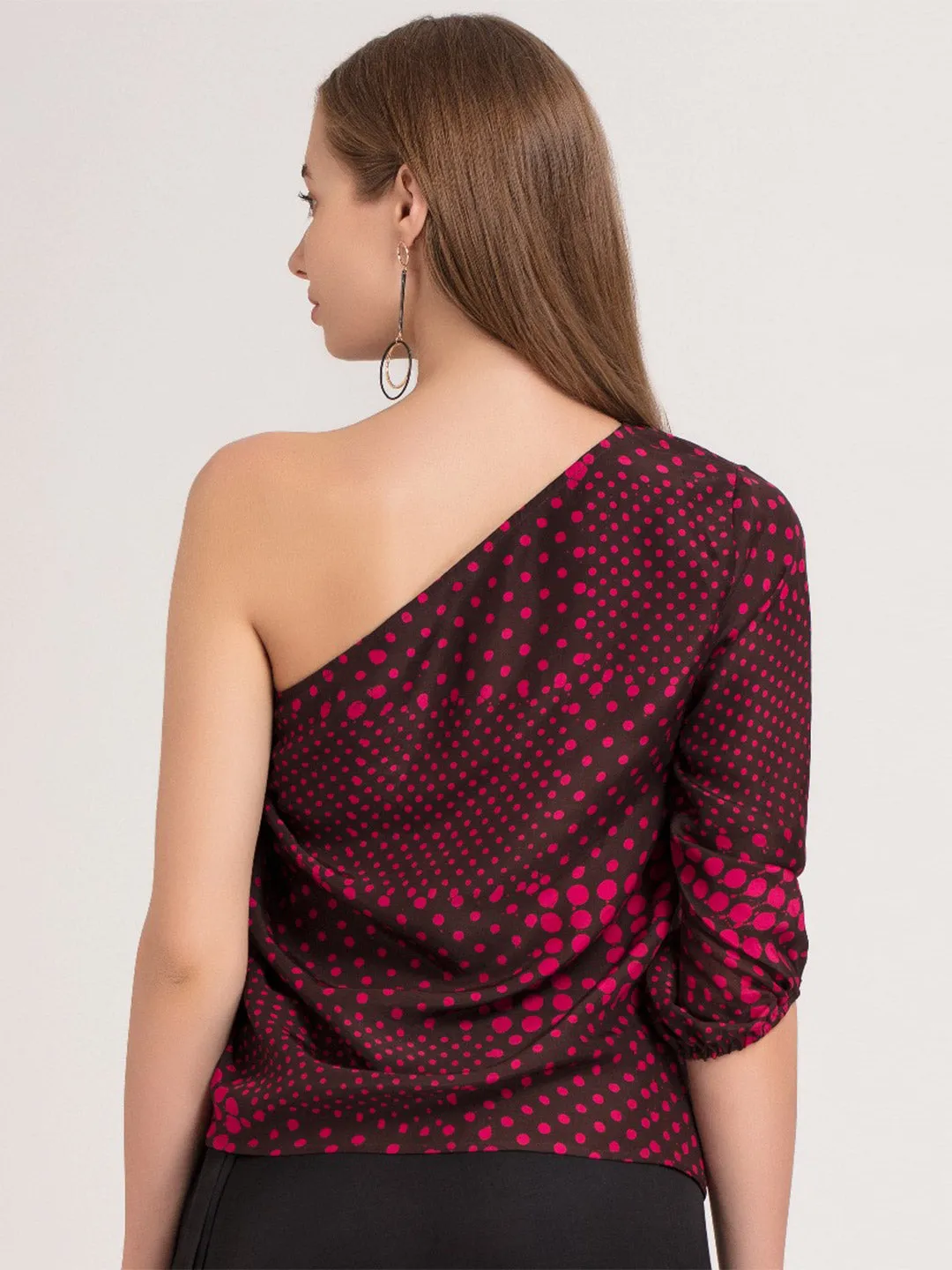 Fuchsia One Shoulder Top