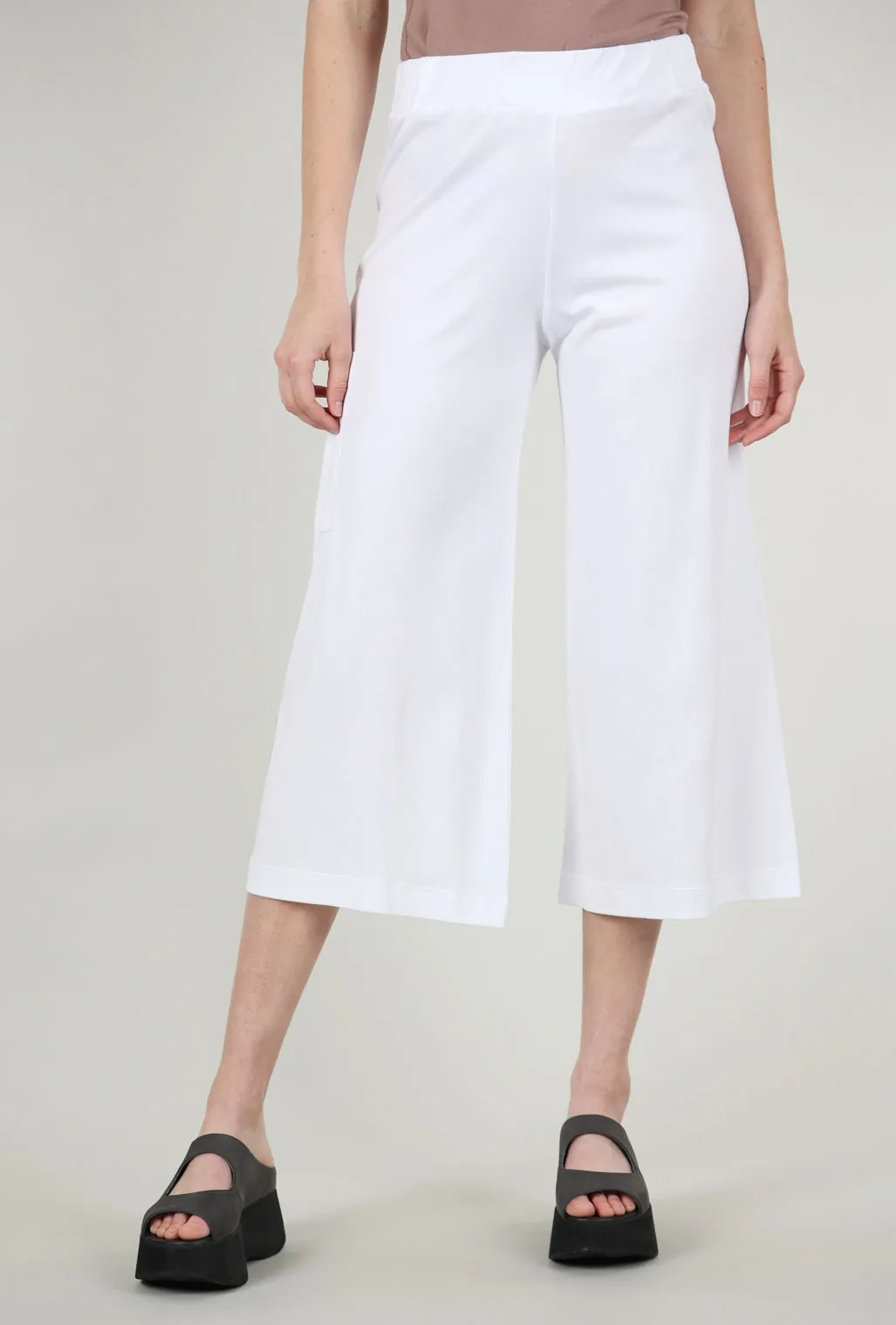 Jersey Gaucho Pant, White