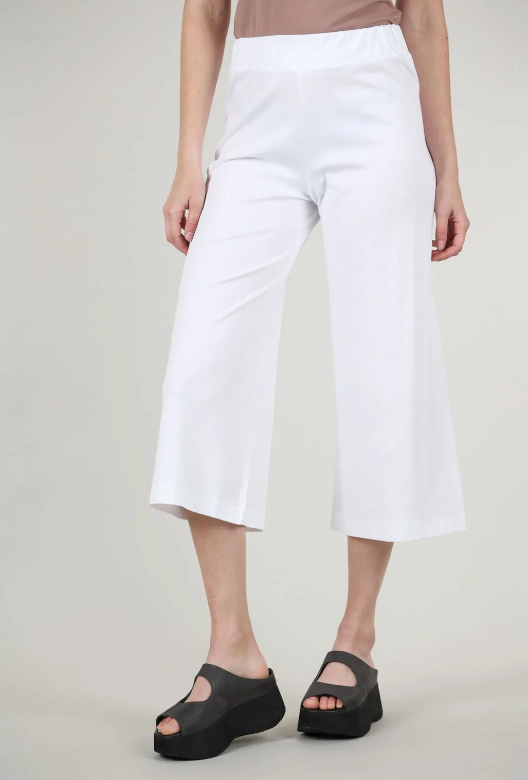 Jersey Gaucho Pant, White