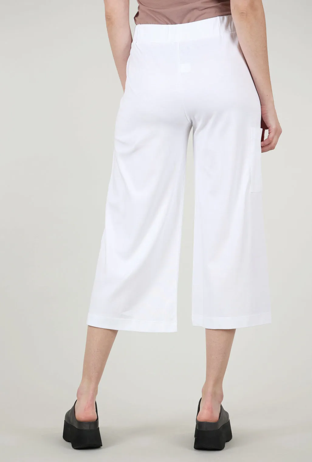 Jersey Gaucho Pant, White