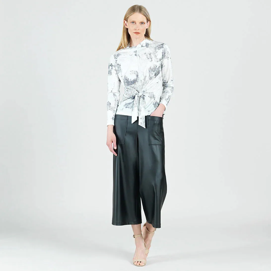 Liquid Leather Gaucho Pant