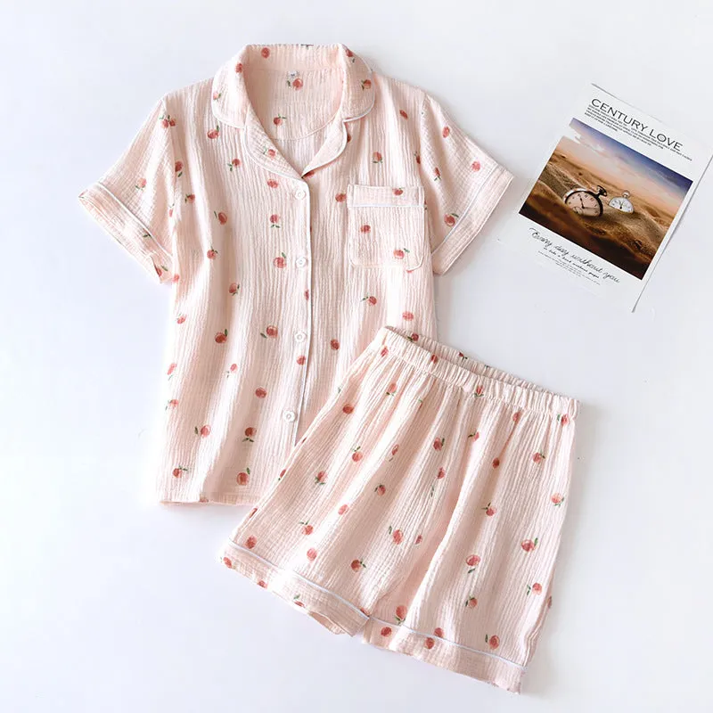 Little Peach Short Pajamas