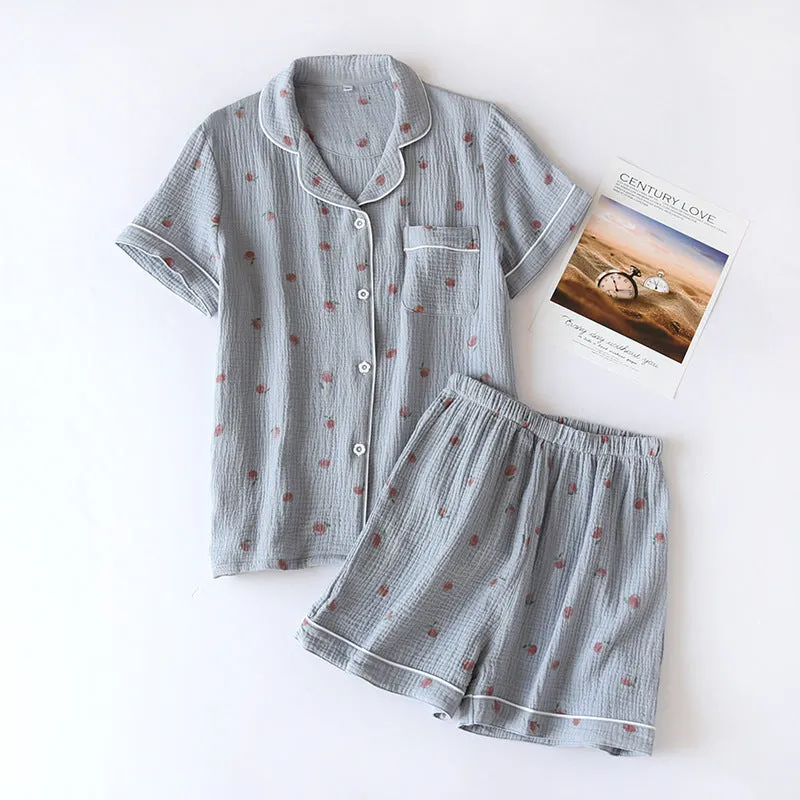 Little Peach Short Pajamas