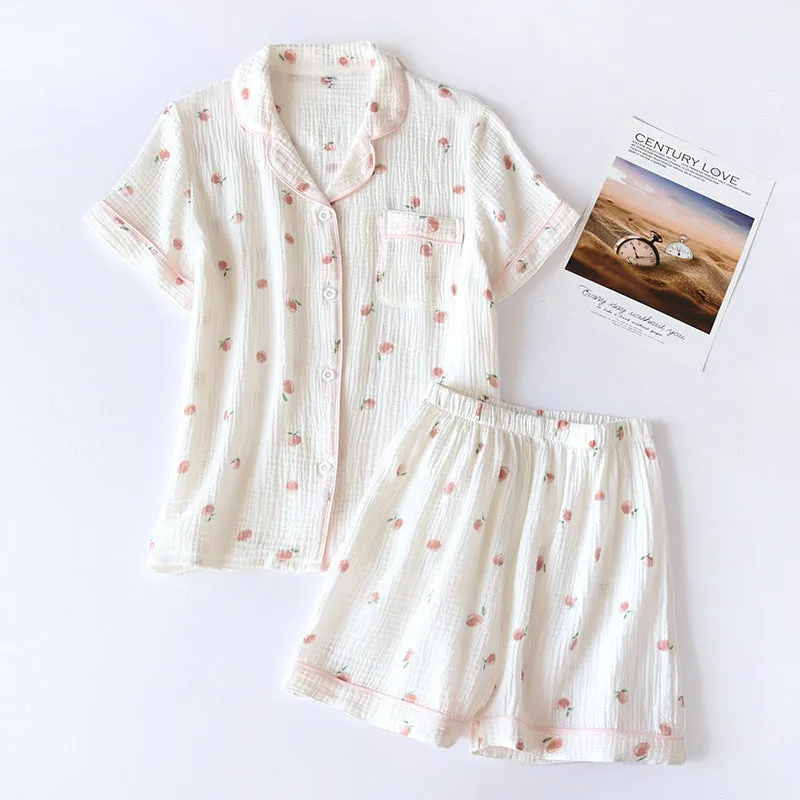 Little Peach Short Pajamas