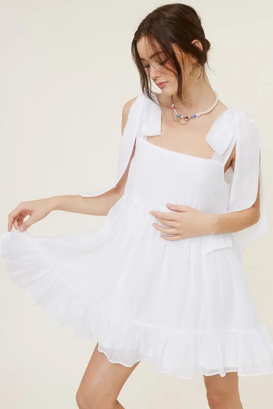 Marci Baby Doll Tie-Up Dress