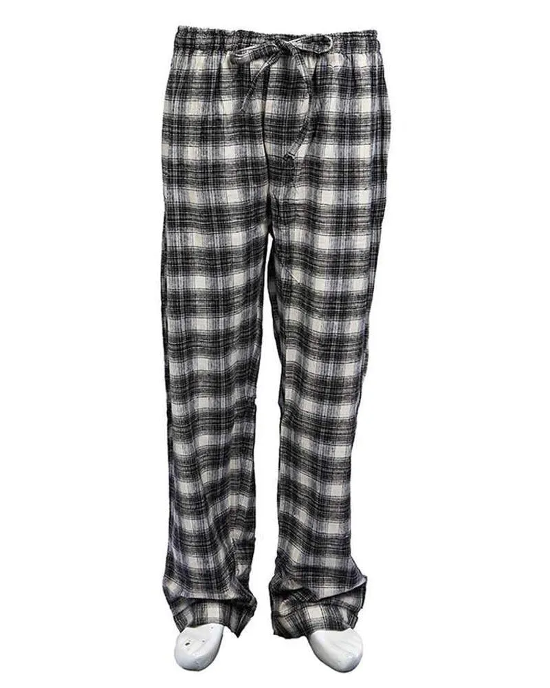 Men's Cotton Checkered Pajama - Black & White