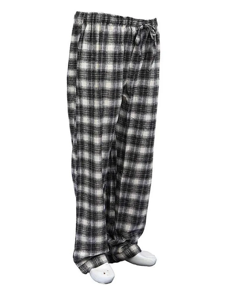 Men's Cotton Checkered Pajama - Black & White