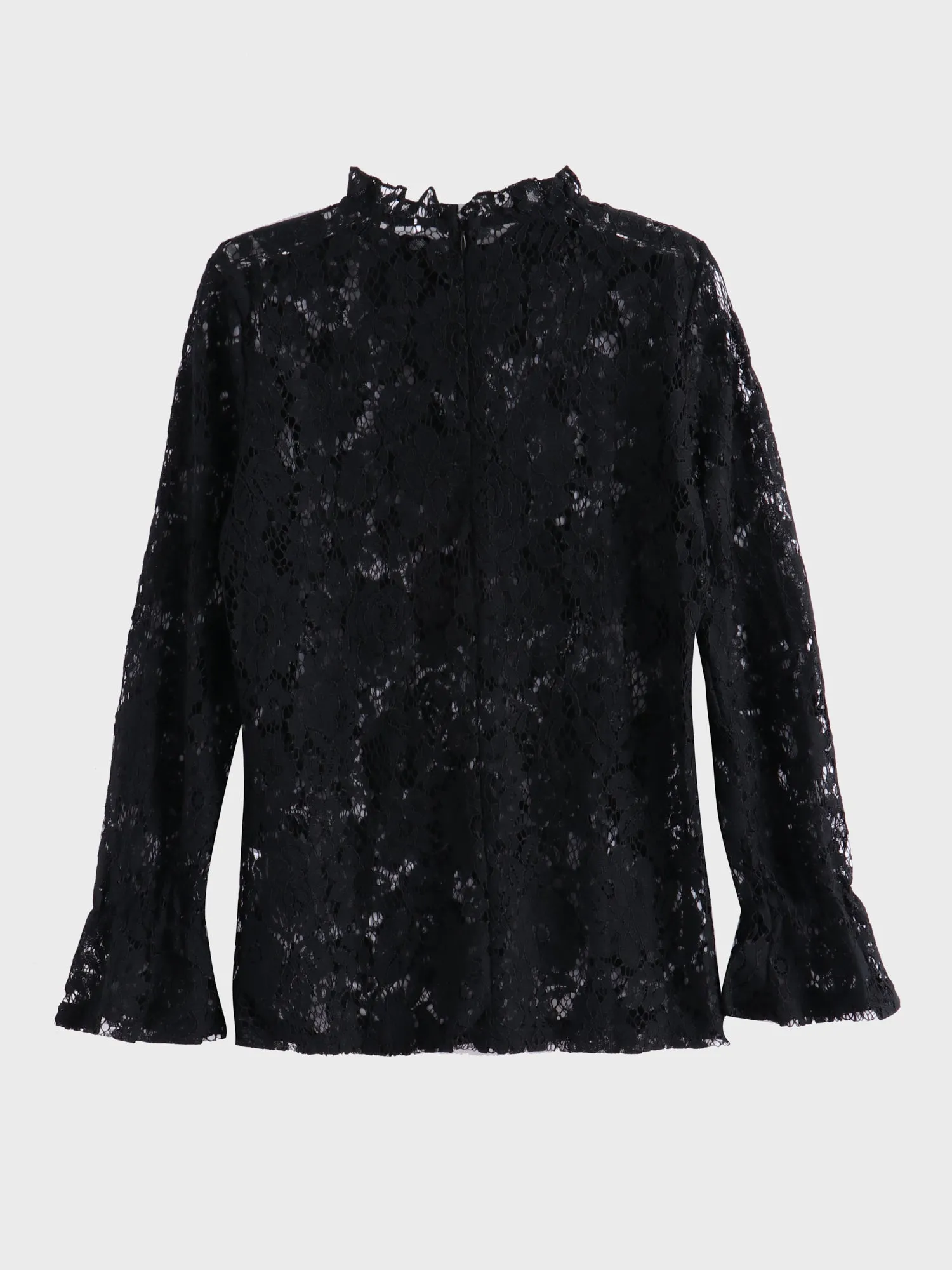 Midsize Lace Cutout Lady Top