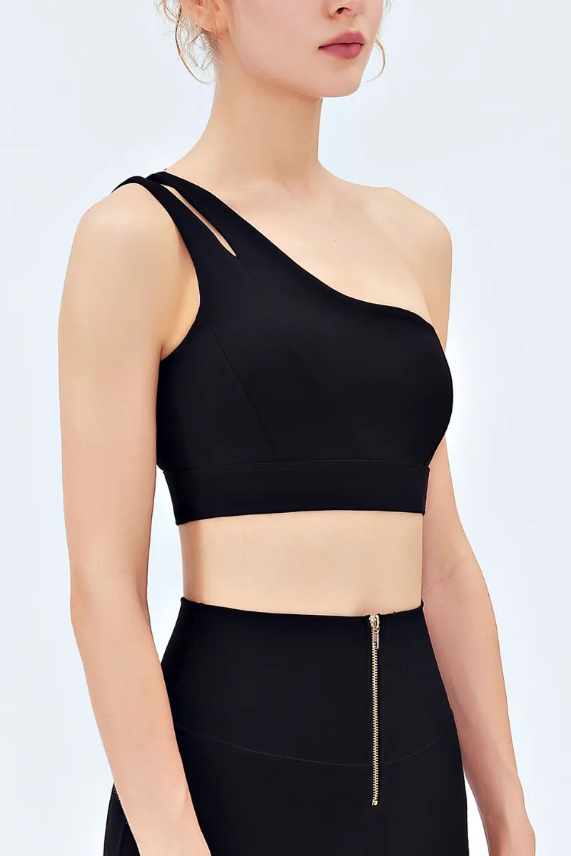 One Shoulder Sports Bra