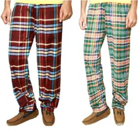 Pack Of 2 Men's Cotton Checked Pajamas