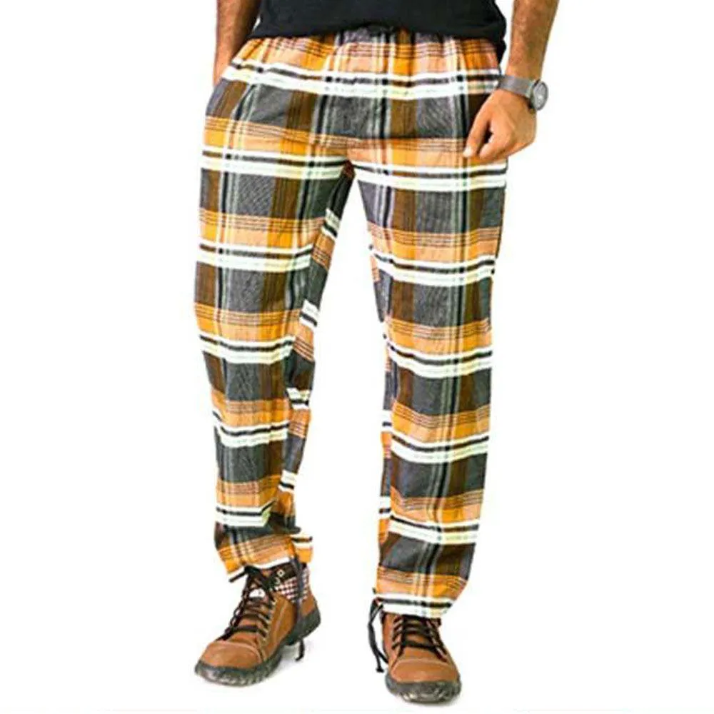 Pack Of 3 Men's Cotton Checked Pajamas