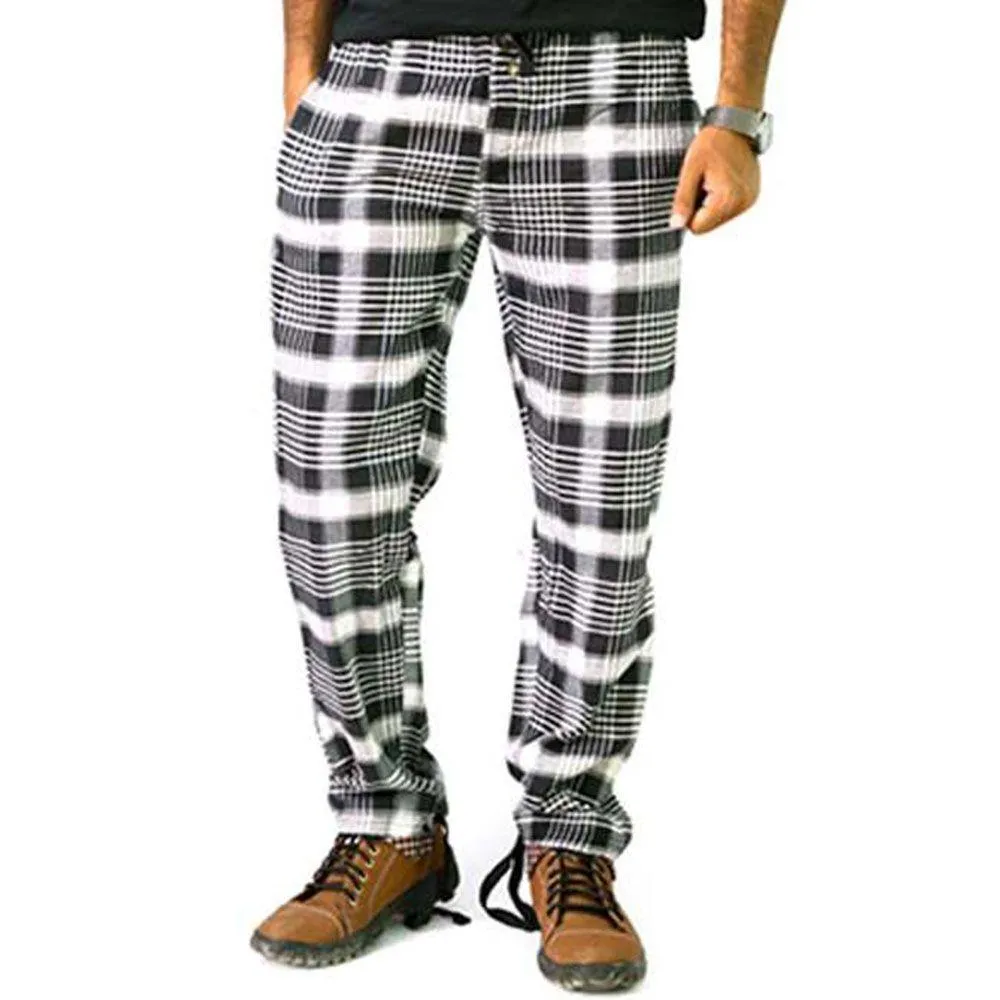 Pack Of 3 Men's Cotton Checked Pajamas