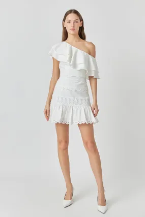 Ruffled One Shoulder Top