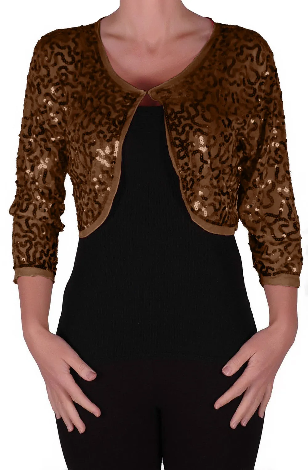 Scarlett Sequined Chiffon Long Sleeve Cardigan