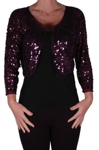 Scarlett Sequined Chiffon Long Sleeve Cardigan