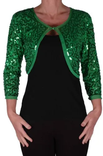 Scarlett Sequined Chiffon Long Sleeve Cardigan