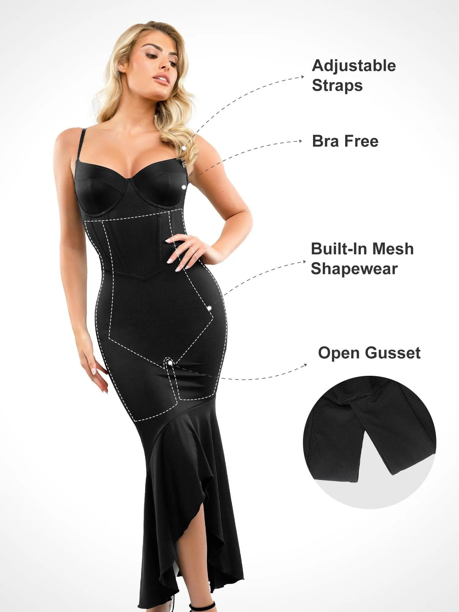 Shapewear Hourglass Corset Maxi Dress or Thong Bodysuit