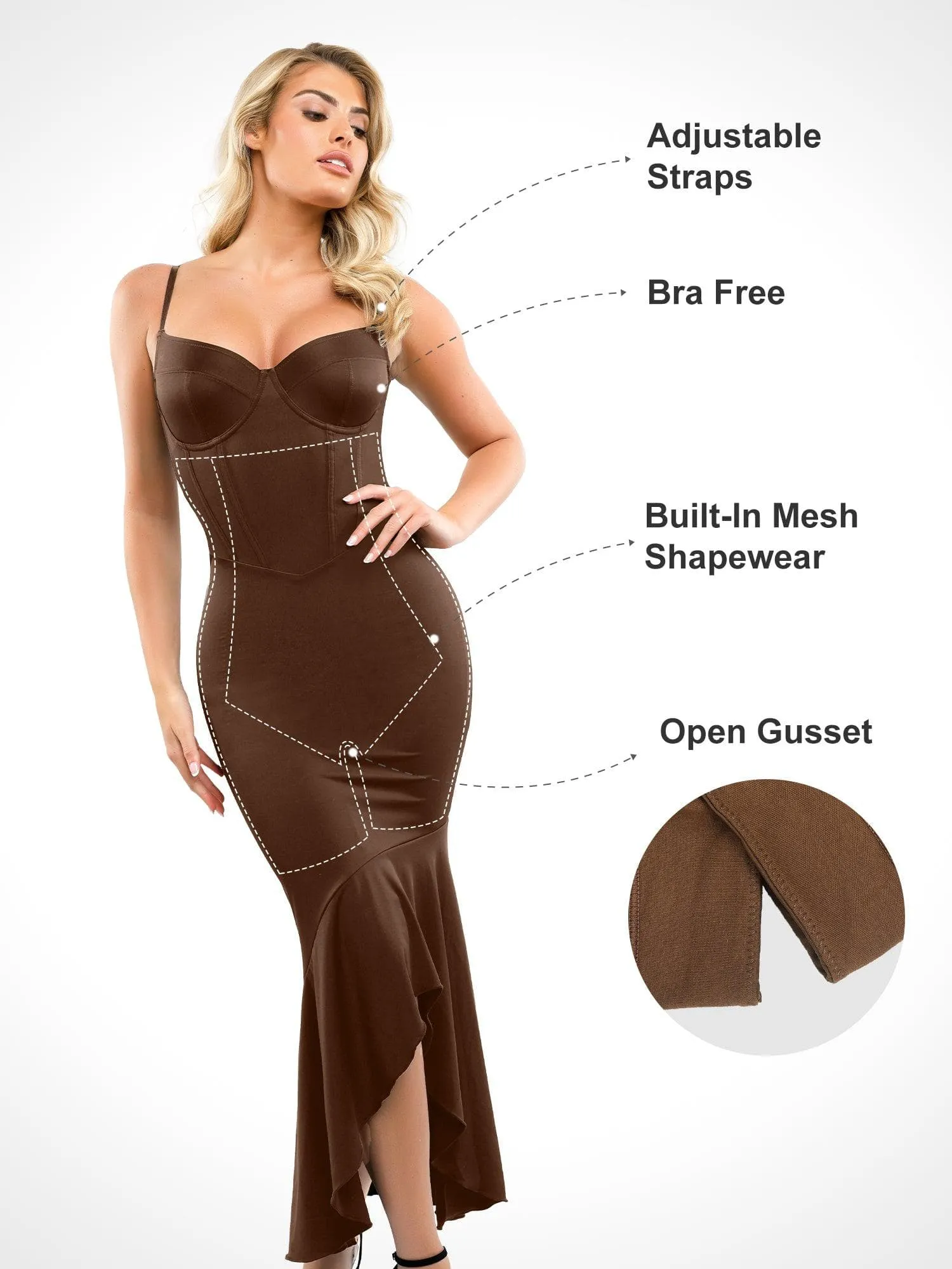 Shapewear Hourglass Corset Maxi Dress or Thong Bodysuit