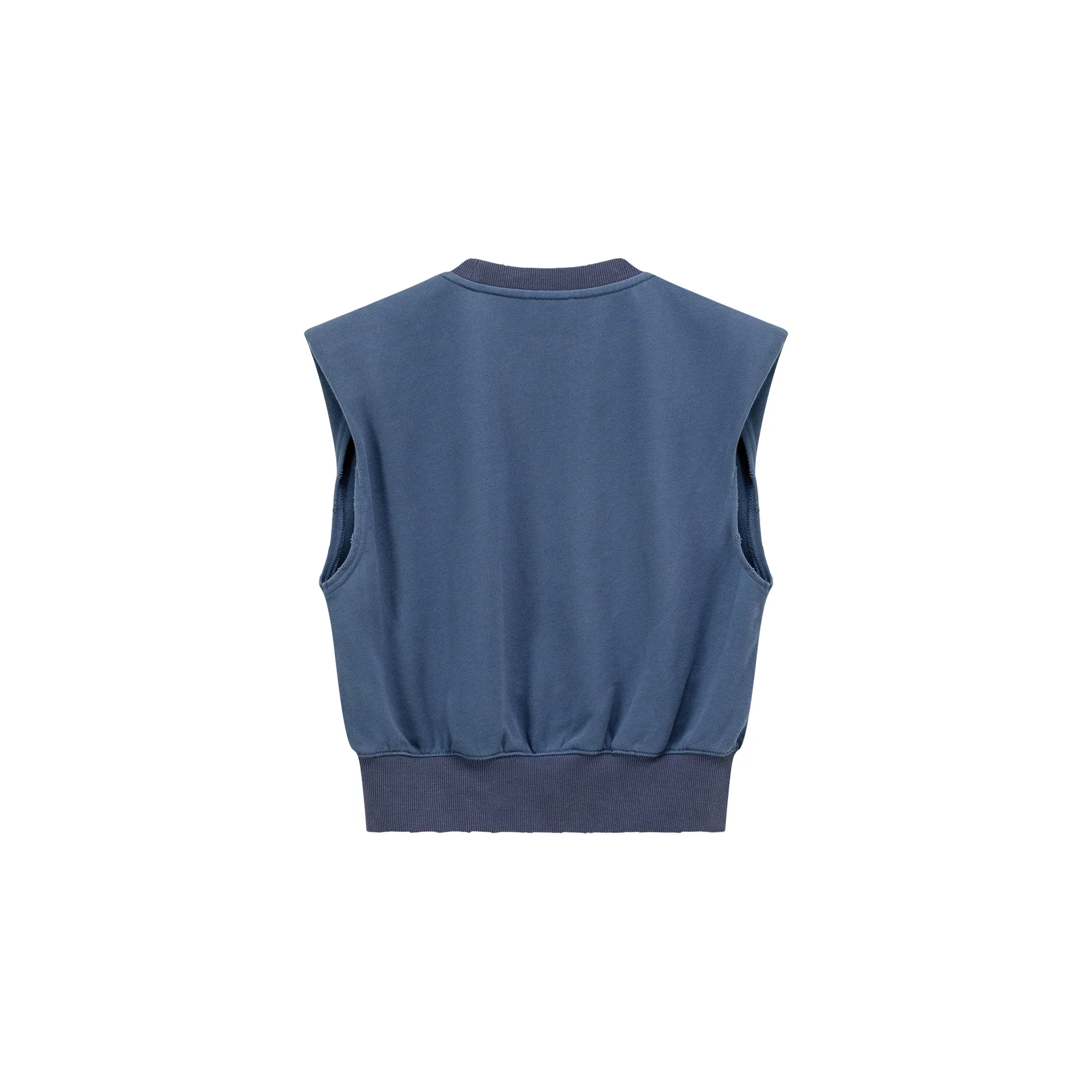 Shoulder Pad Logo Sleeveless Top