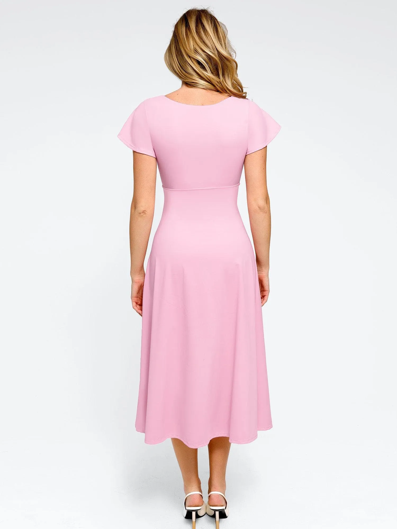 The Shapewear Dress A-Line Square Neck Midi