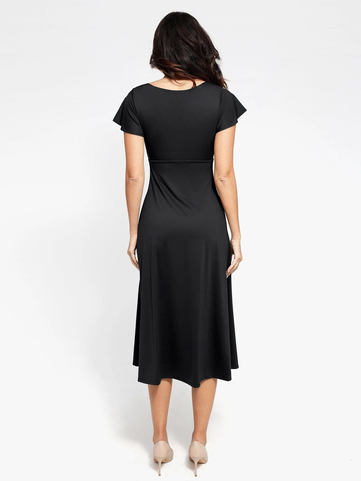 The Shapewear Dress A-Line Square Neck Midi