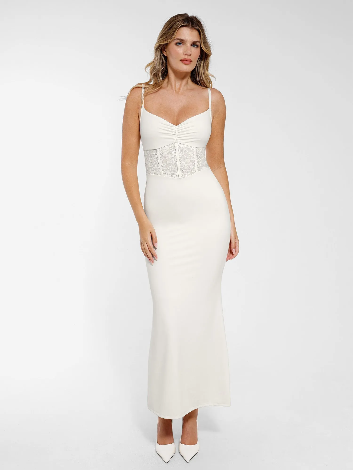 The Shapewear Dress Mermaid Hem Lace Slip Maxi