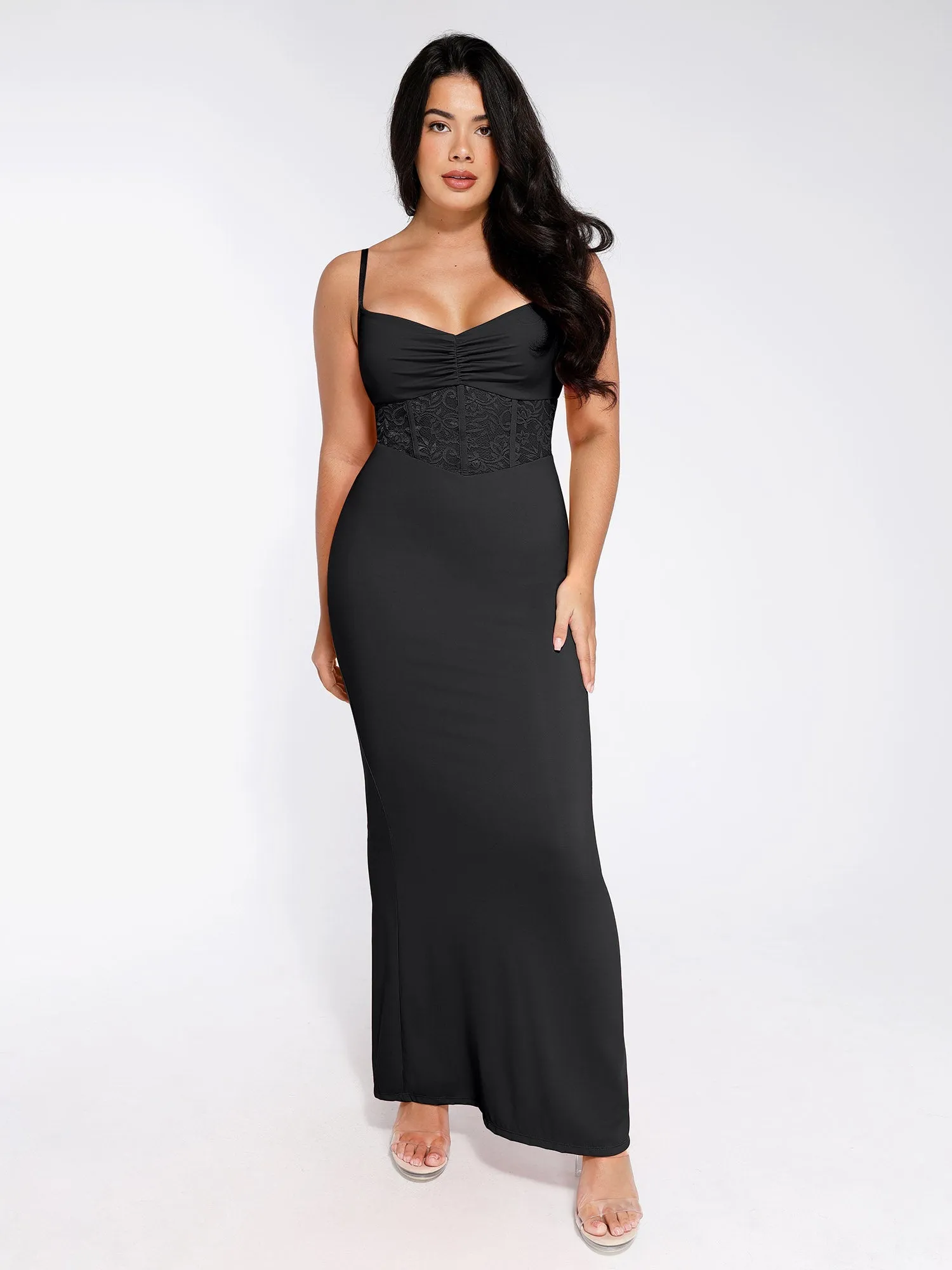 The Shapewear Dress Mermaid Hem Lace Slip Maxi