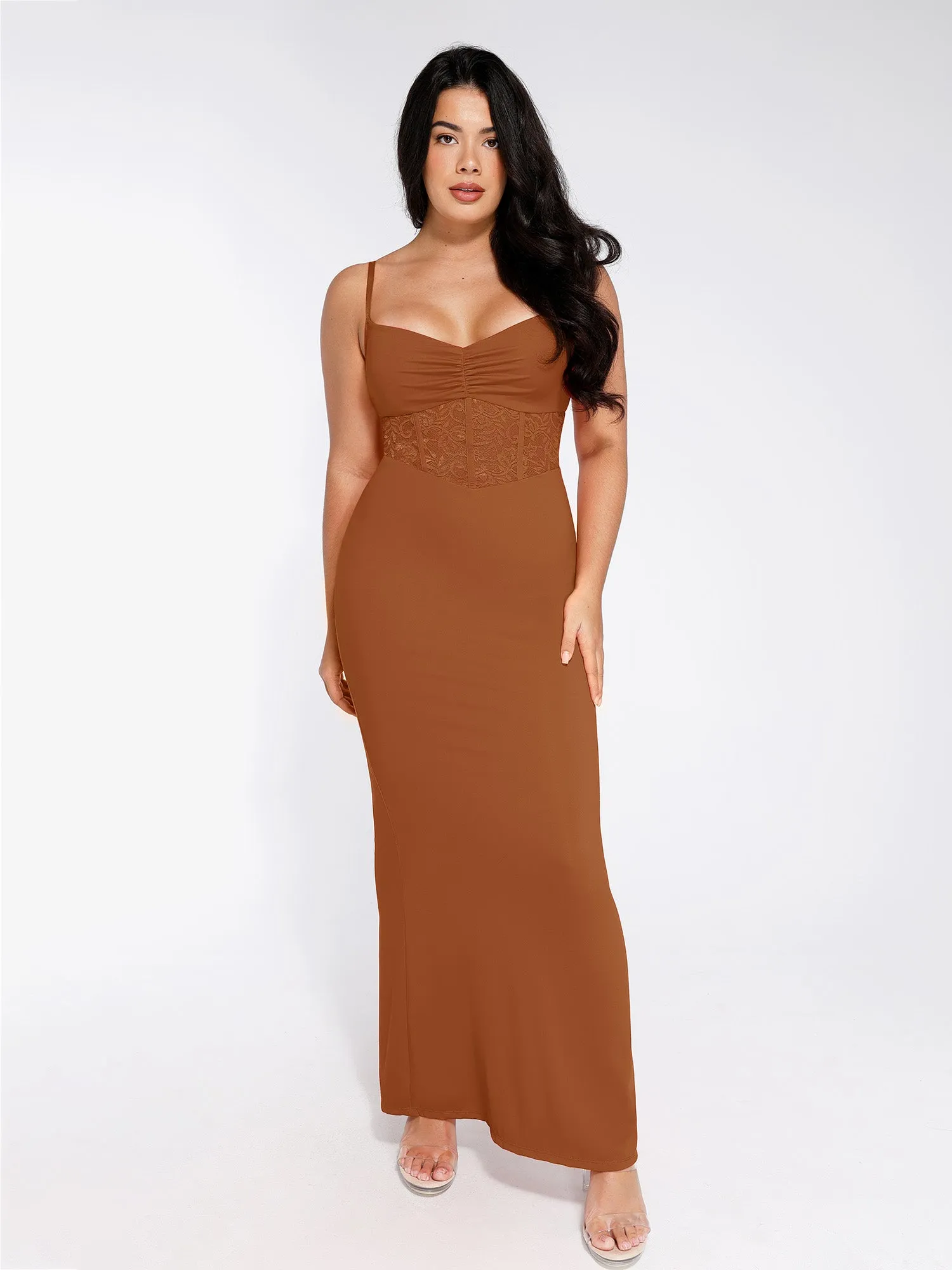 The Shapewear Dress Mermaid Hem Lace Slip Maxi