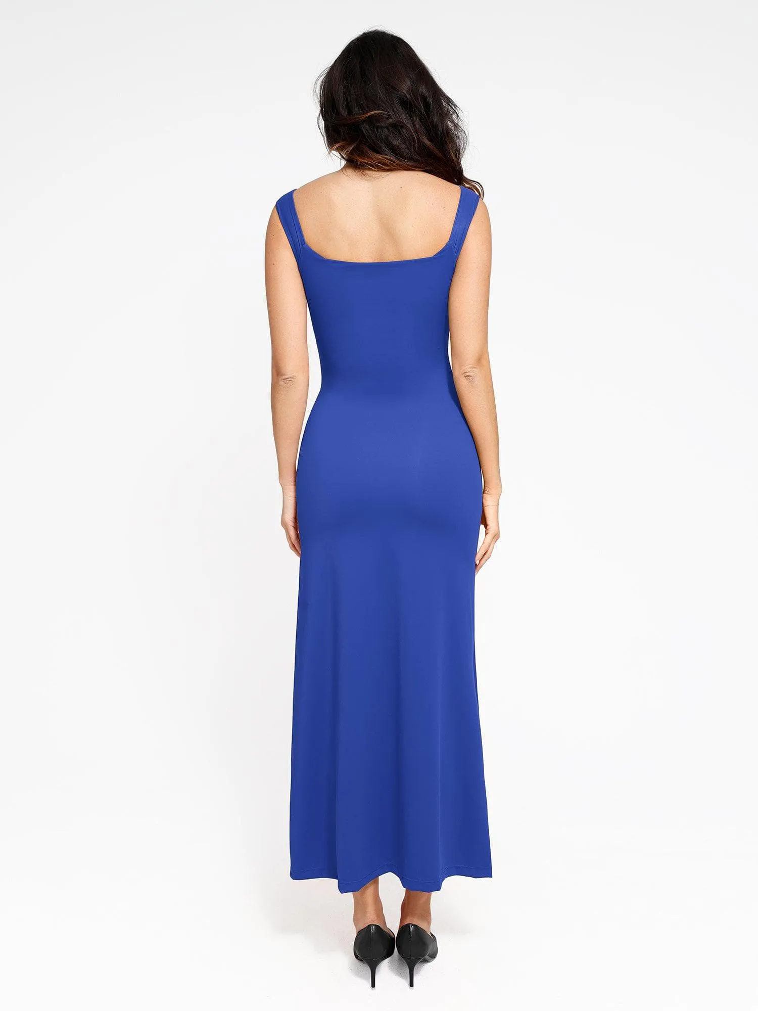 The Shapewear Dress Off Shoulder Split Maxi