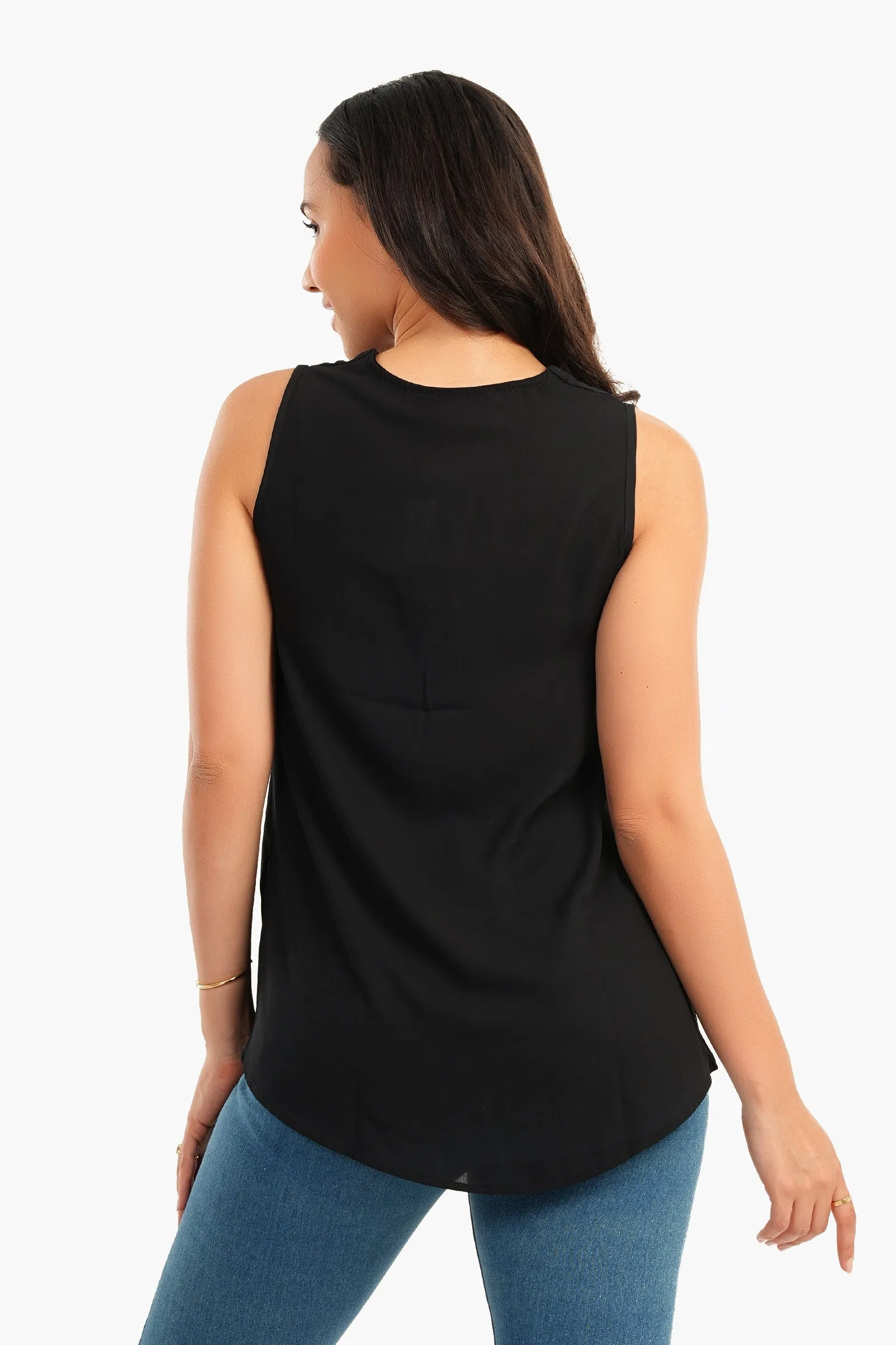 V-Neck Sleeveless Blouse