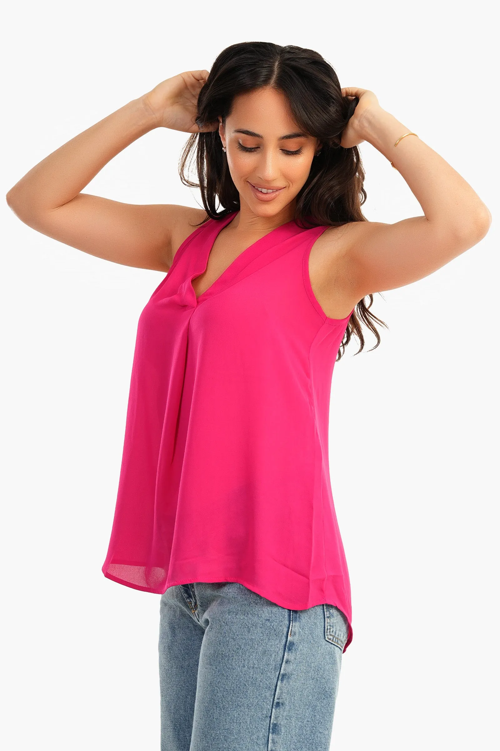 V-Neck Sleeveless Blouse