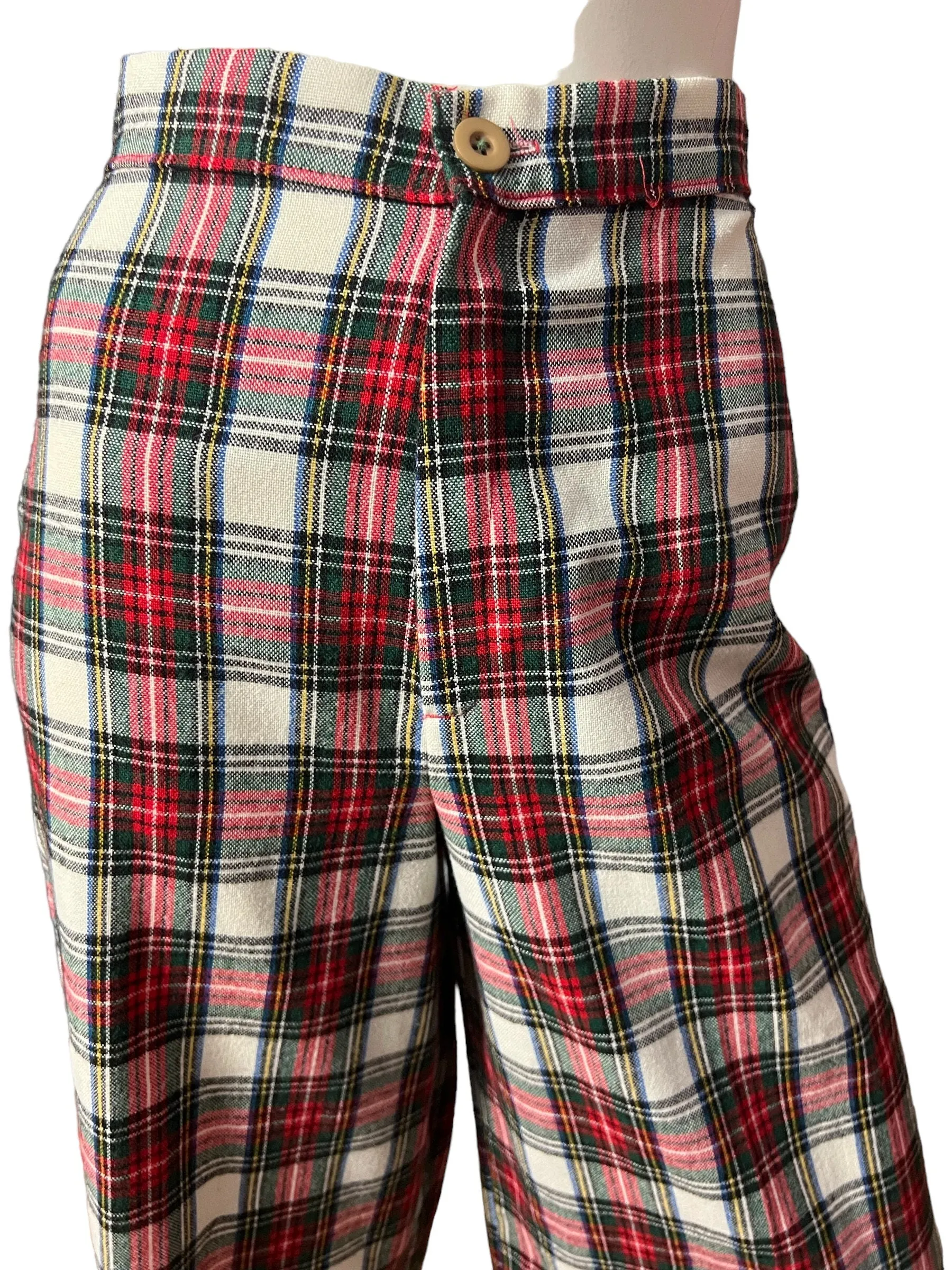 Vintage 70's plaid shorts gauchos 26