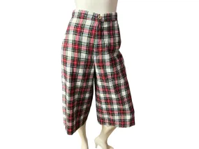 Vintage 70's plaid shorts gauchos 26