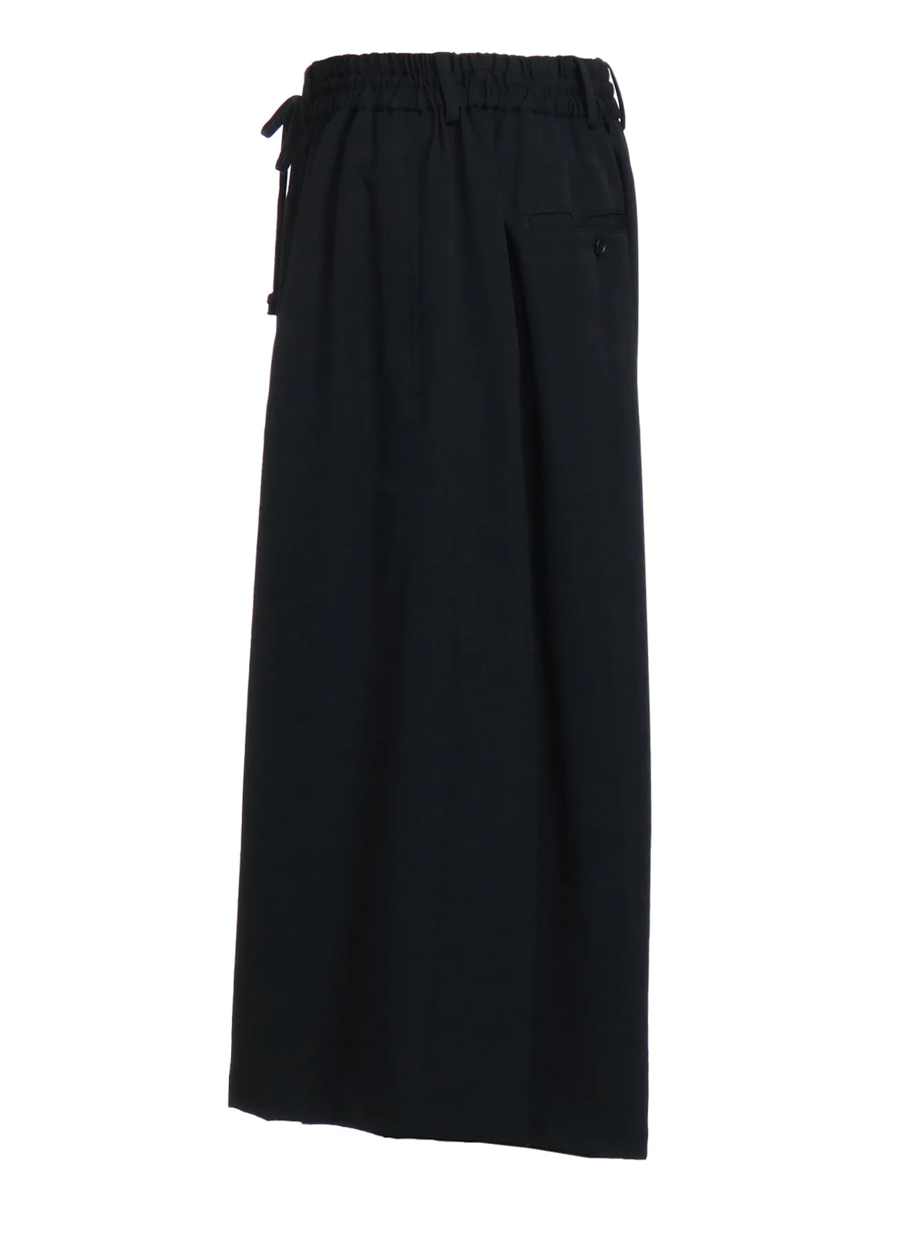 WASHER FINISHED WOOL GABARDINE CULOTTE PANTS