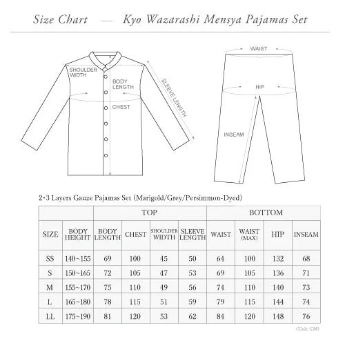 White 2 Layered Gauze Pajamas Set [Kyo Wazarashi Mensya]