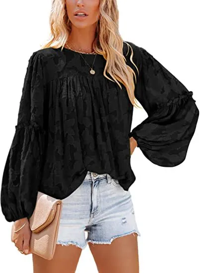 Women Chiffon Long Sleeve Shirt