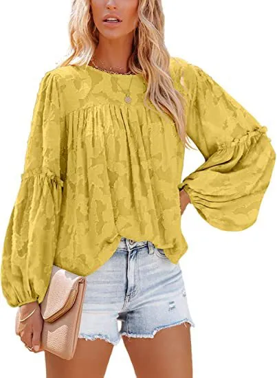 Women Chiffon Long Sleeve Shirt