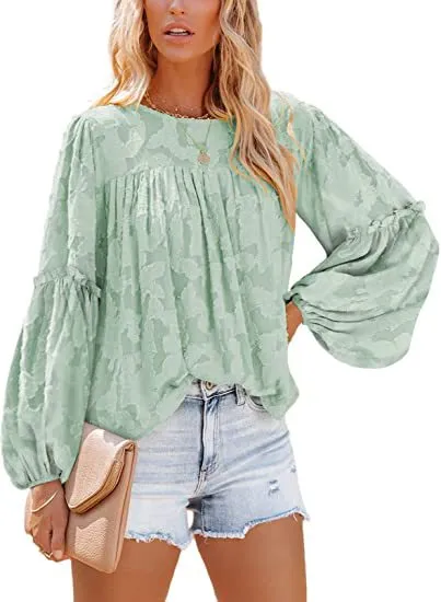 Women Chiffon Long Sleeve Shirt